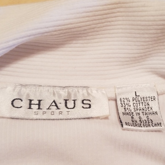 Chaus sport white  sweater  size L - Picture 5 of 8